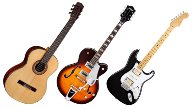 Какую гитару выбрать: классическую, акустическую, электро, бас?