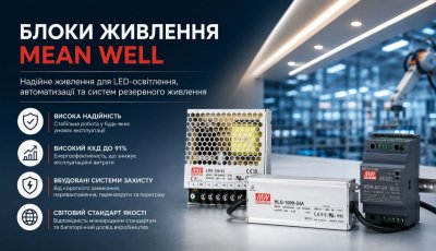Профессиональные блоки питания Mean Well для любых задач в LuxPRO.