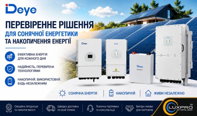 Deye – инновационные инверторы и системы накопления энергии в LuxPRO