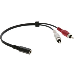 Перехідні кабелі 3.5mm Audio на 2 RCA (Розетка - Вилка)