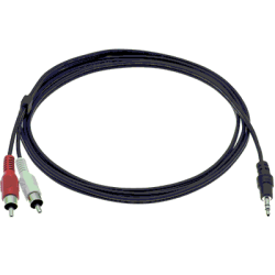 Перехідні кабелі 3.5mm Audio на 2 RCA (Вилка - Вилка)
