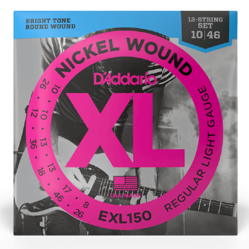 Струны для электрогитары EXL150 XL NICKEL WOUND REGULAR LIGHT 12-STRING (10-46)