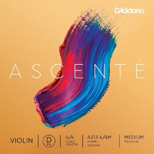 Струни для скрипки ASCENTÉ VIOLIN SINGLE D STRING 4/4 Scale Medium Tension