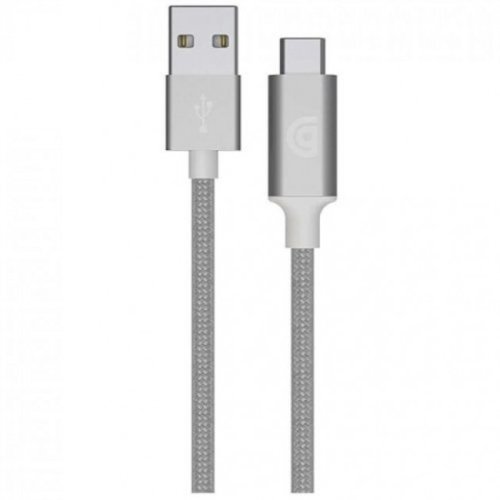 Кабель Premium Braided USB-A to USB-C - 1m - Silver