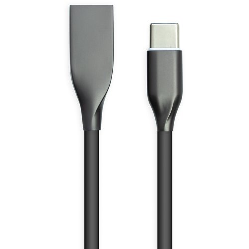 Кабель USB - Type-C, 1м чорний