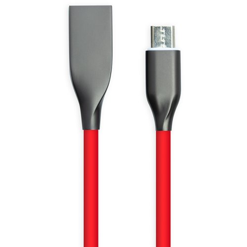 Кабель USB - Lightning, 2м, силікон, червоний