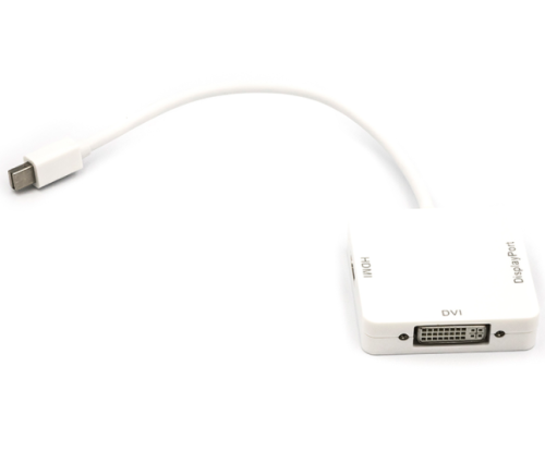 Кабель mini DisplayPort (Thunderbolt) - DisplayPort, HDMI, DVI 0.2 м