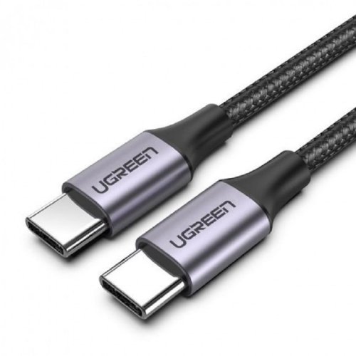 Кабель US261 USB Type-C - USB Type-C Aluminum Shell, 1 m Gray Black 50150