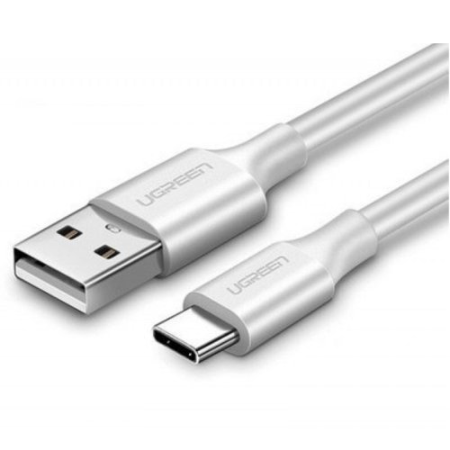 Кабель US288 USB-A 2.0 - USB Type-C Aluminium Braid, 1.5 m White 60132