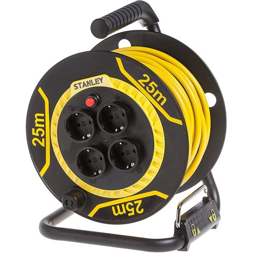 Удлинитель Stanley 25 м, 3x1.5мм2, IP20, 3200Вт, 4 розетки