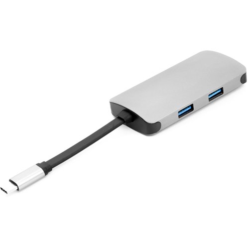 USB-хаб Type-C - HDMI 4K, USB 3.0, USB Type-C, RJ45