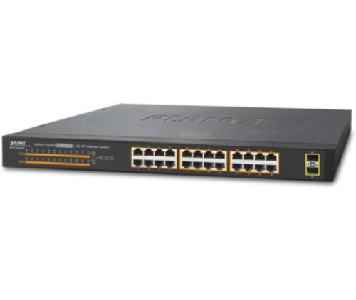 Комутатор мережевий GSW-2620HP(24-Port 10/100/1000Mbps 802.3at PoE+) Комутатор мережевий GSW-2620HP(24-Port 10/100/1000Mbps 802.3at PoE+)