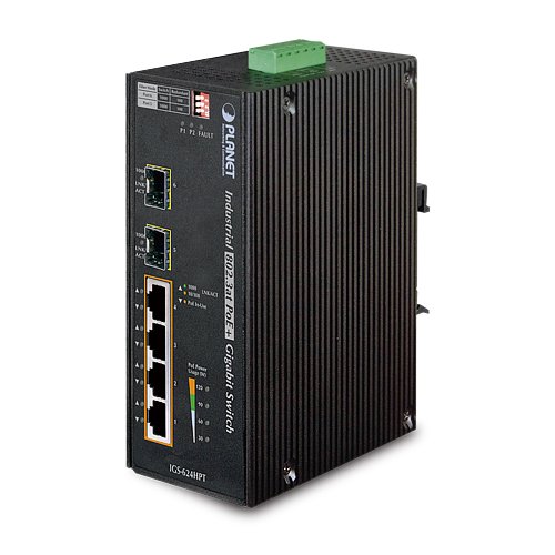 Комутатор мережевий IGS-624HPT (4Port 10/100/1000T 802.3at PoE+ 2-Port 100/1000X SFP)
