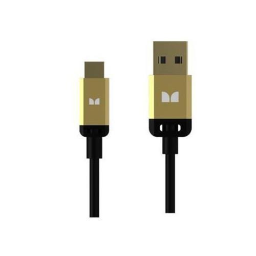 Кабель High Performance USB Type-A 2.0 to Micro USB-B - 3 ft. - Black and Gold