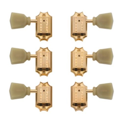 Колки Deluxe Green Key Tuner Set Vintage Gold Колки Deluxe Green Key Tuner Set Vintage Gold