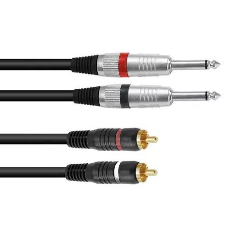 Кабель 2xJACK-2xRCA-B/3m