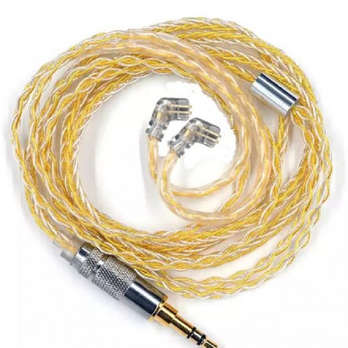 Кабель для навушників Golden&Silver cable 3.5mm 2pin C Кабель для навушників Golden&Silver cable 3.5mm 2pin C