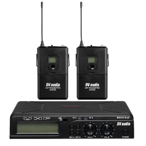 Радіосистема BGX-24 з петличними мікрофонами чорного кольору