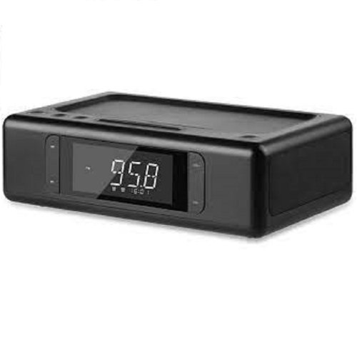 Док-станция SmartClock Wireless Charging, Alarm Clock, Bluetooth, FM, USB, AUX Black