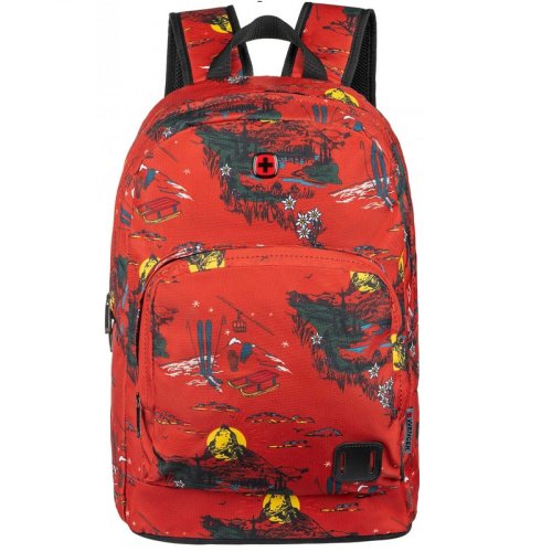 Рюкзак для ноутбука 16" Crango Rust Alps Print (красный)