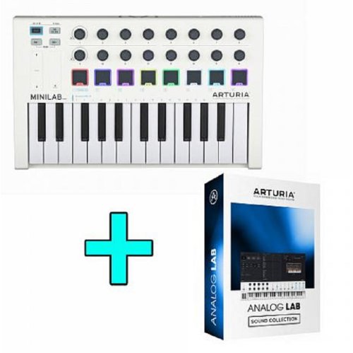 MIDI-клавиатура MINILAB MKII WHITE + Arturia Analog Lab V