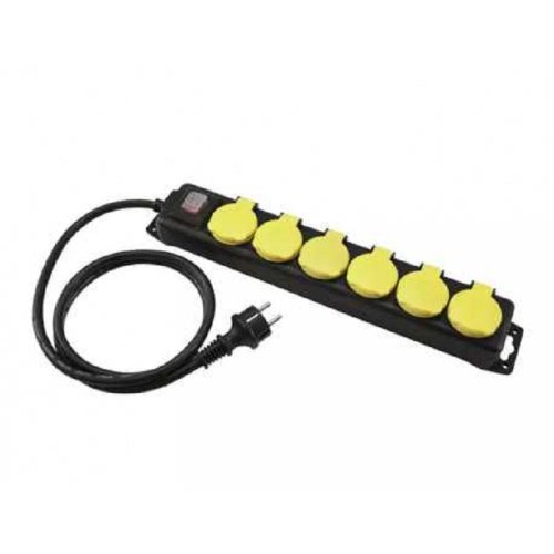Подовжувач-розподільник Distributor 6-fold IP44 bk 1,5m