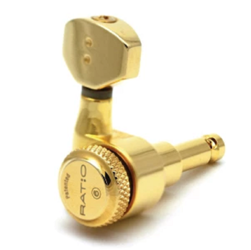Колки для электрогитары PRL-8721-G0 Electric Locking 6 In-line C0ntemporary Mini Gold 2 Pin