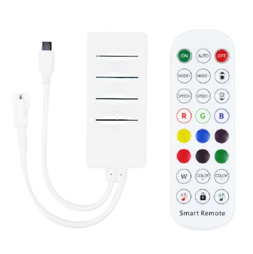 Контролер SPI; RGB; Bluetooth; 24 кнопки; 3PIN Контролер SPI; RGB; Bluetooth; 24 кнопки; 3PIN