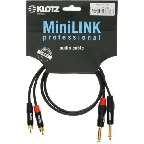 Кабель KT-CJ090 MINILINK PRO TWIN CABLE BLACK 0.9 M