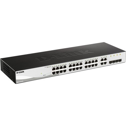 Комутатор DGS-1210-28/E 24xGE, 4xGE/SFP, WebSmart