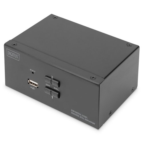 Коммутатор Desktop DisplayPort KVM, 2 Port, Dual Display, 4K
