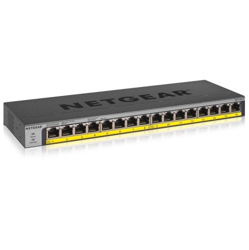 Комутатор GS116LP 16x1GE PoE+(76Вт), FlexPoE