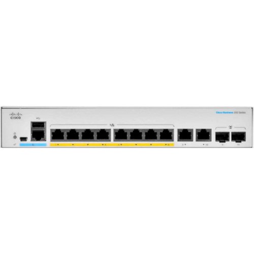 Комутатор CBS350 Managed 8-port GE, PoE, 2x1G Combo Комутатор CBS350 Managed 8-port GE, PoE, 2x1G Combo