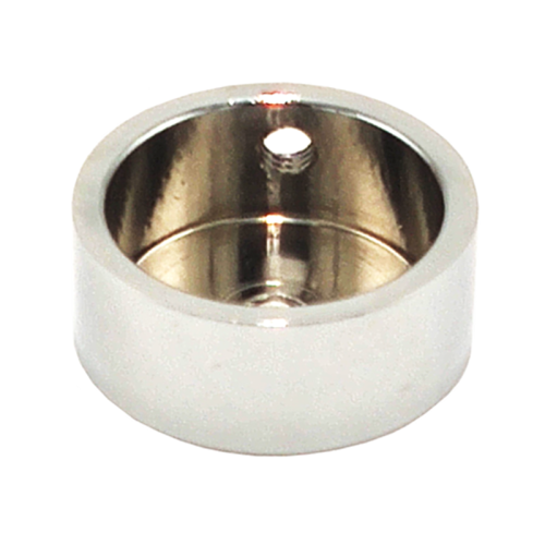 Заглушка металлическая для Круглого силиконового профиля D22 - с выводом под провод сбоку