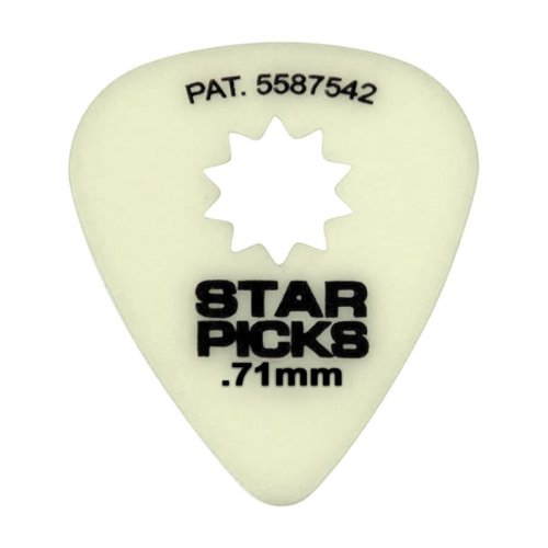 Медіатори EVERLY GLOW IN THE DARK STAR PICK MEDIUM .71mm (12-PACK)