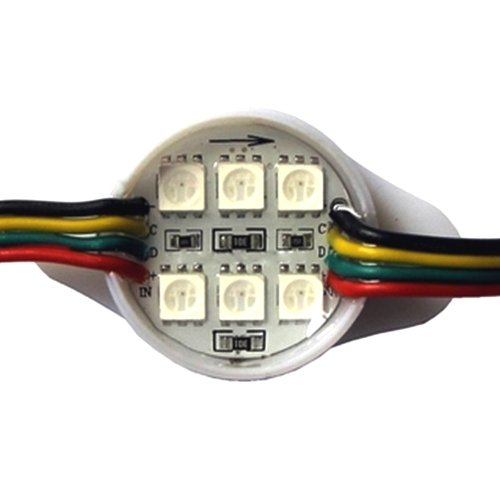 Светодиодный пиксель WL-12V6RGB2801R Светодиодный пиксель WL-12V6RGB2801R