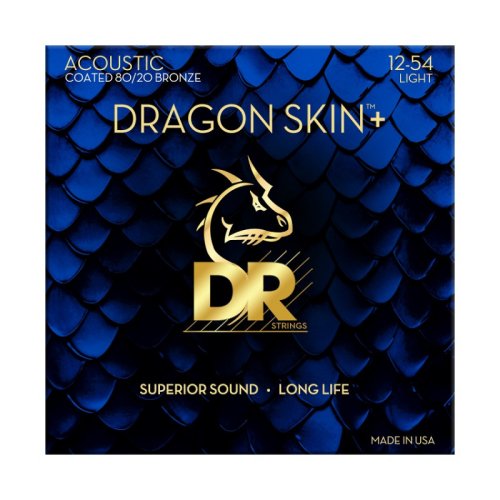 Струны для акустических гитар DRAGON SKIN+ Acoustic 80/20 Bronze - Light (12-54)