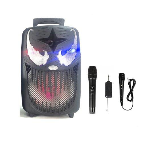 Автономная акустическая система HALLOWEEN usb/mp3/fm/bt + Шнуровий та радіо мікрофон