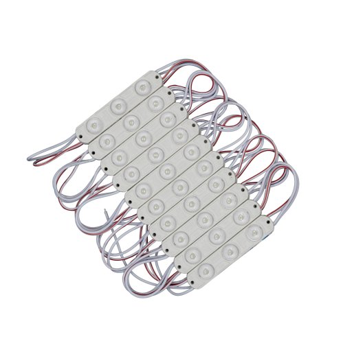 Светодиодный модуль PROLUM T1, SMD2835, 3LED, 12V, 1W, IP66, С линзой, Белый