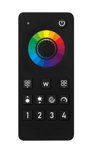 Пульт управління PROLUM 4-Zone; RGB; Wi-Fi; TUYA; TOUCH; Чорний; Series: HomeLink