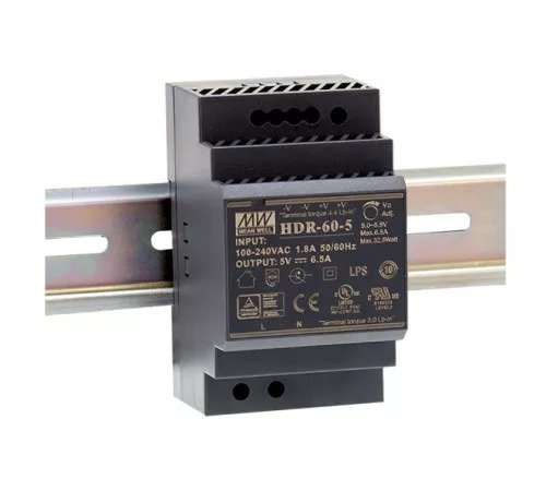 Блок живлення на DIN-рейку Mean Well HDR-60-24 60W; 2.5A; 24V; IP20) Series HDR