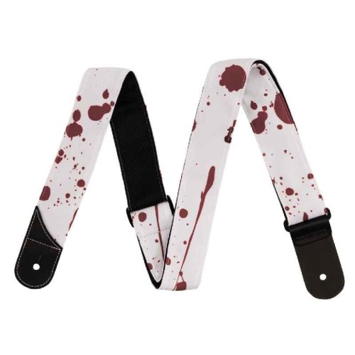 Ремень для гитары STRAP 2" SPLATER RED AND WHITE