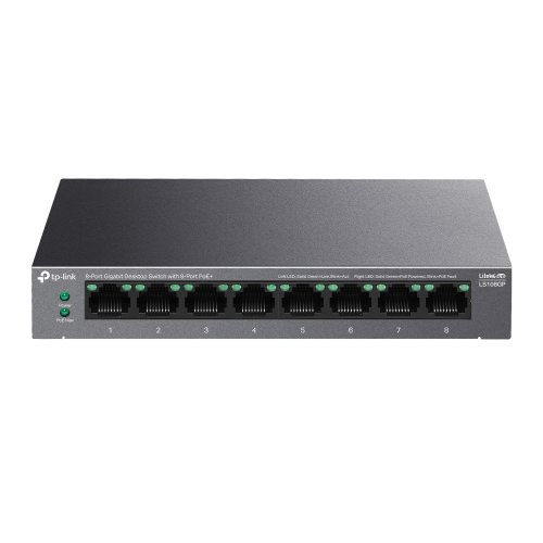 Коммутатор LS108GP 8xGE (8xPoE), 62 Вт