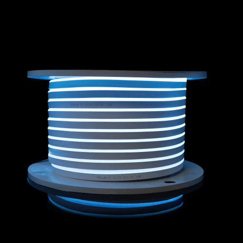 Світлодіодний неон PROLUM™ 8x16, IP68, 220V, Series "GL", Голубий Лід, PRO