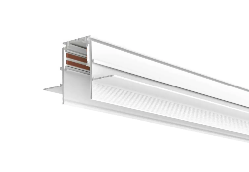 Магнитный трековый шинопровод PROLUM™ M20; 48V; Врезной для гипсокартона - R20; Белый 2M Магнитный трековый шинопровод PROLUM™ M20; 48V; Врезной для гипсокартона - R20; Белый 2M