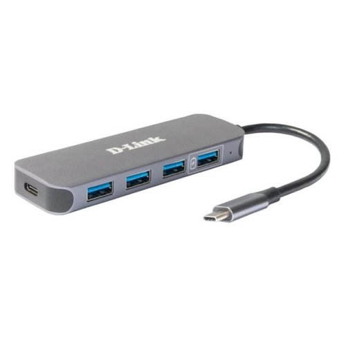 USB-Концентратор  DUB-2340 3xUSB3.0, 1xUSB3.0 (Швидка зарядка), 1xUSB-C/PD, USB-C