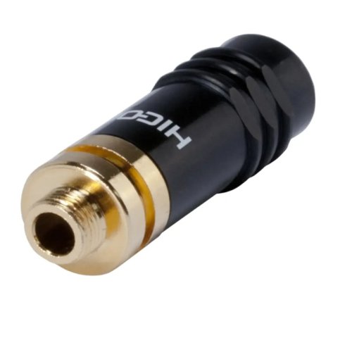 РазъемHI-J35S-SCREW-F Jack 3.5 mm, 3-pole, female, metal, gold-plated, straigh