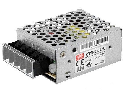 Блок питания Mean Well RS-15-12 (15,6W; 1,3A; 12V; IP20) Series RS