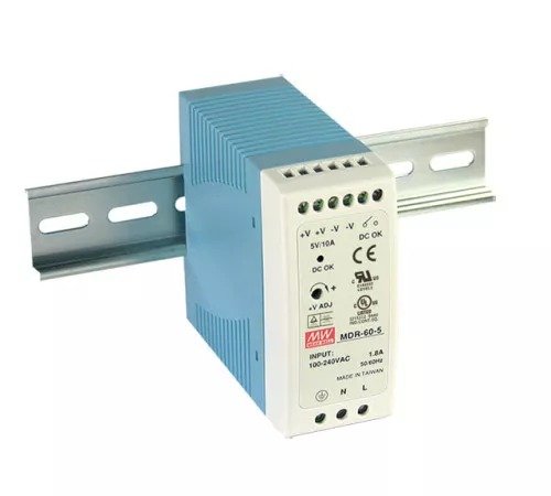 Блок питания на DIN-рейку Mean Well MDR-60-12 60W; 5A; 12V; IP20) Series MDR