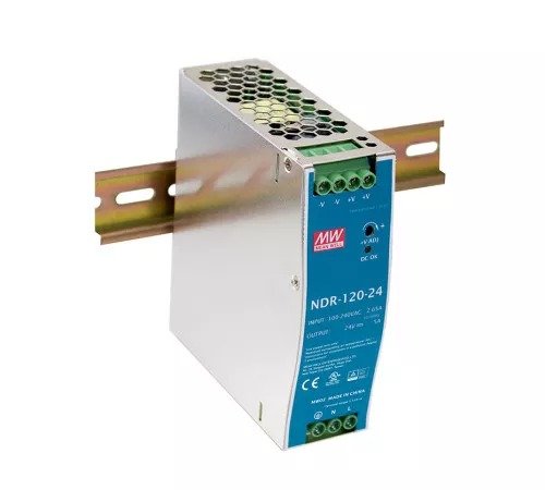 Блок питания на DIN-рейку Mean Well NDR-120-24 120W; 5A;24V; IP20) Series NDR